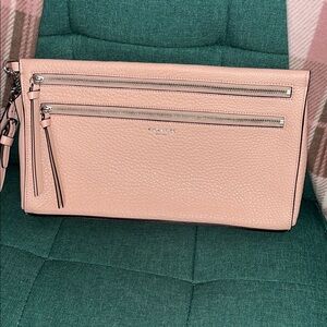 Coach Double Zip Clutch Wristlet